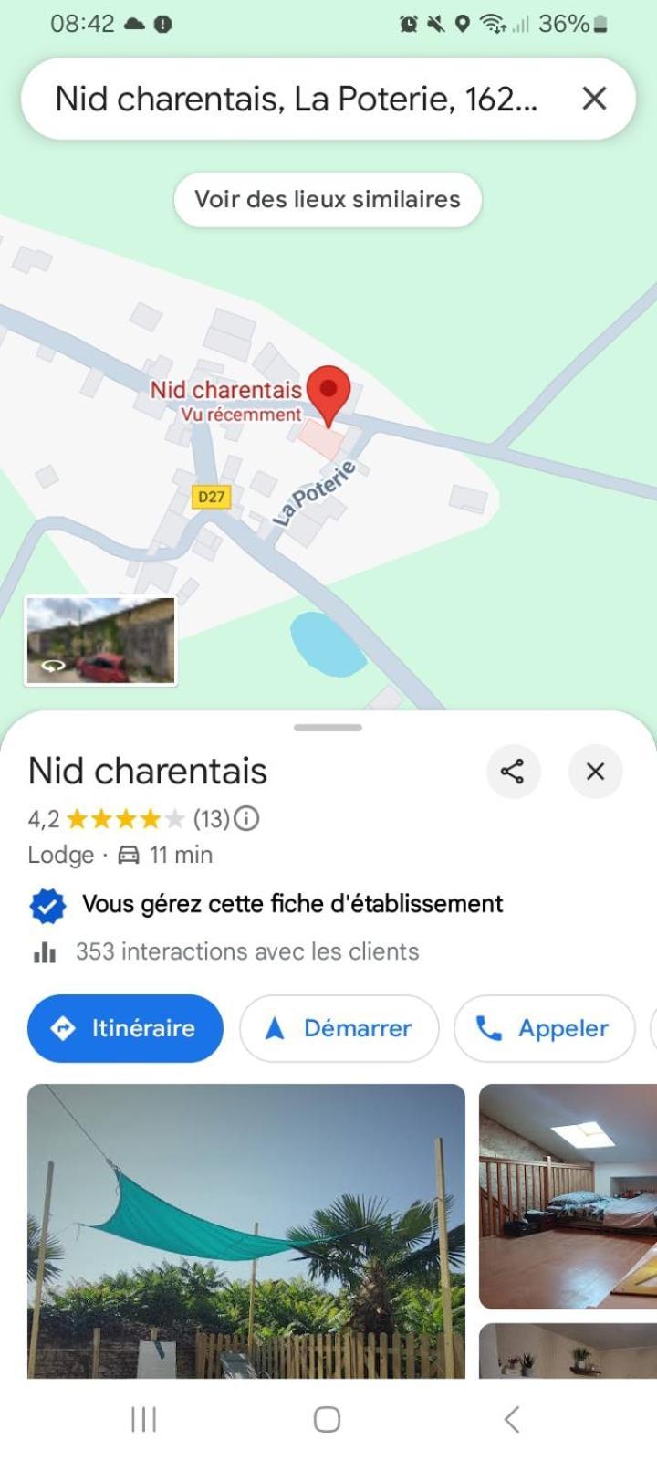 Les Chambres Du Nid Charentais La Poterie  외부 사진